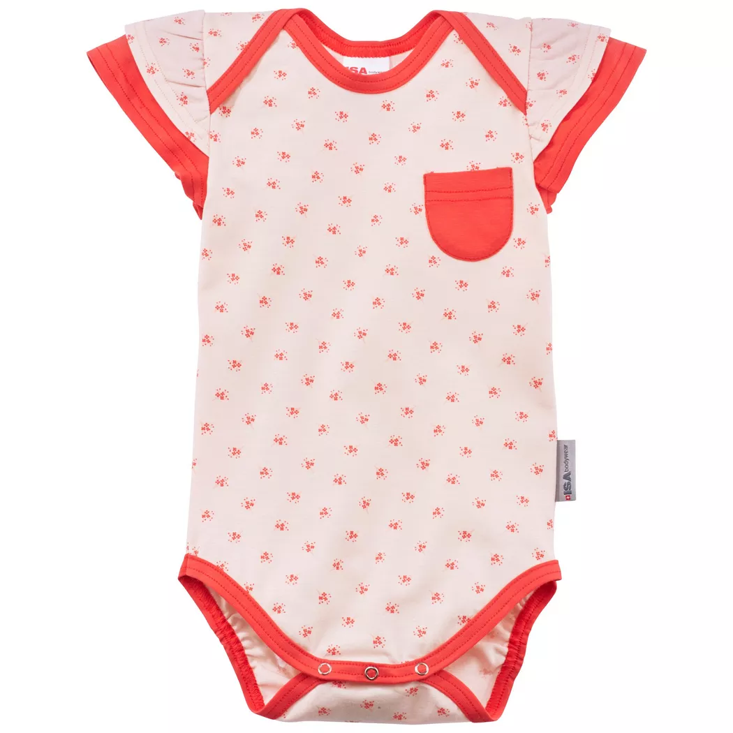 ISA - Body kurzarm, 62-68, Altrosa