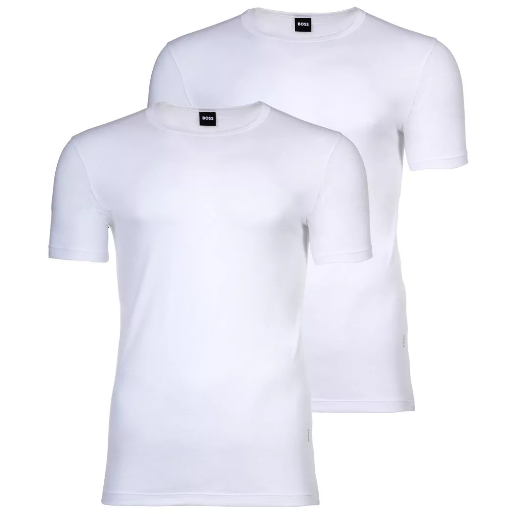 BOSS - Unterhemd  2er Pack Figurbetont-TShirtRN 2P Modern, für Herren, Weiss, Größe S