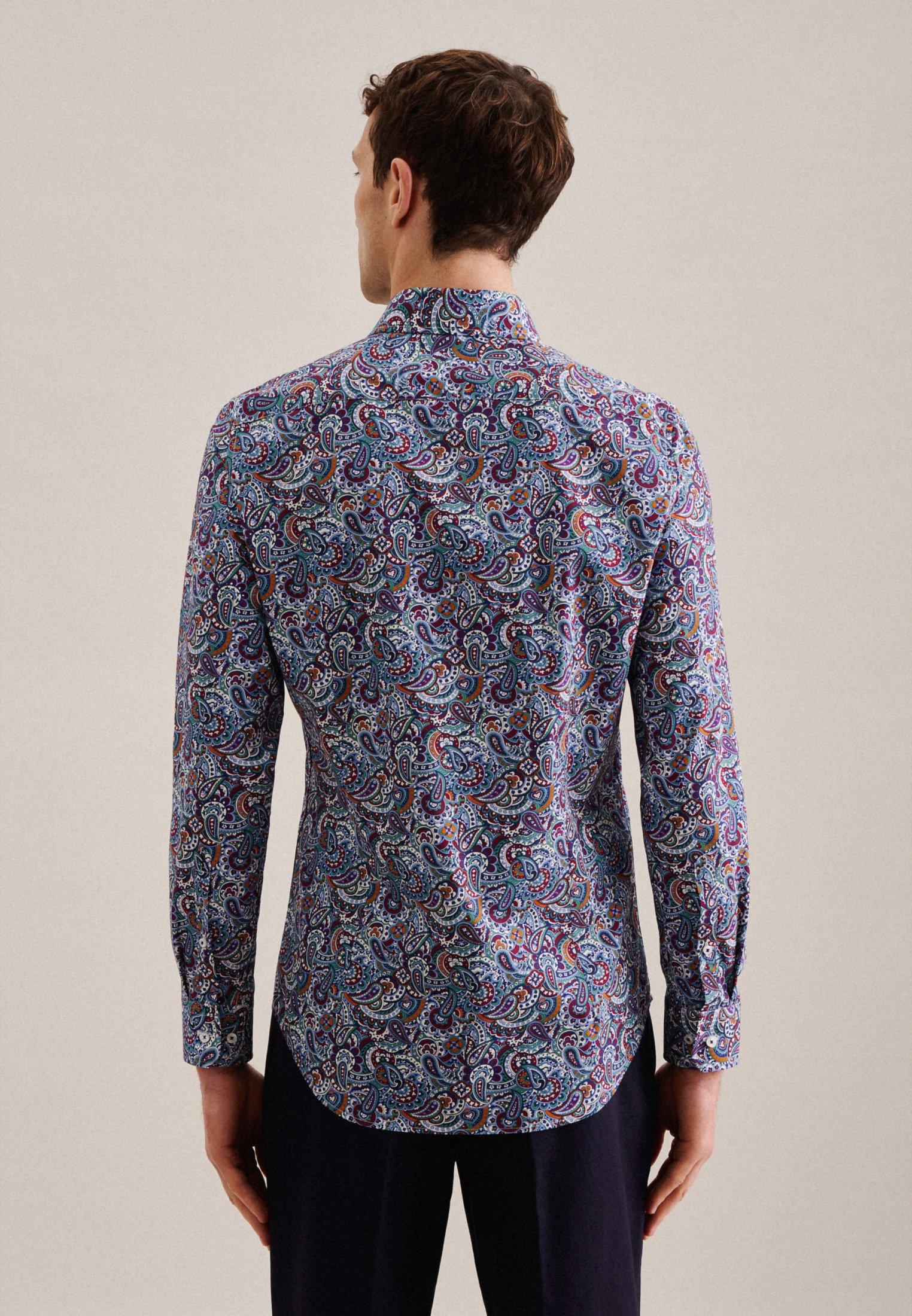 Seidensticker  Business Hemd Slim Fit Langarm Paisley 