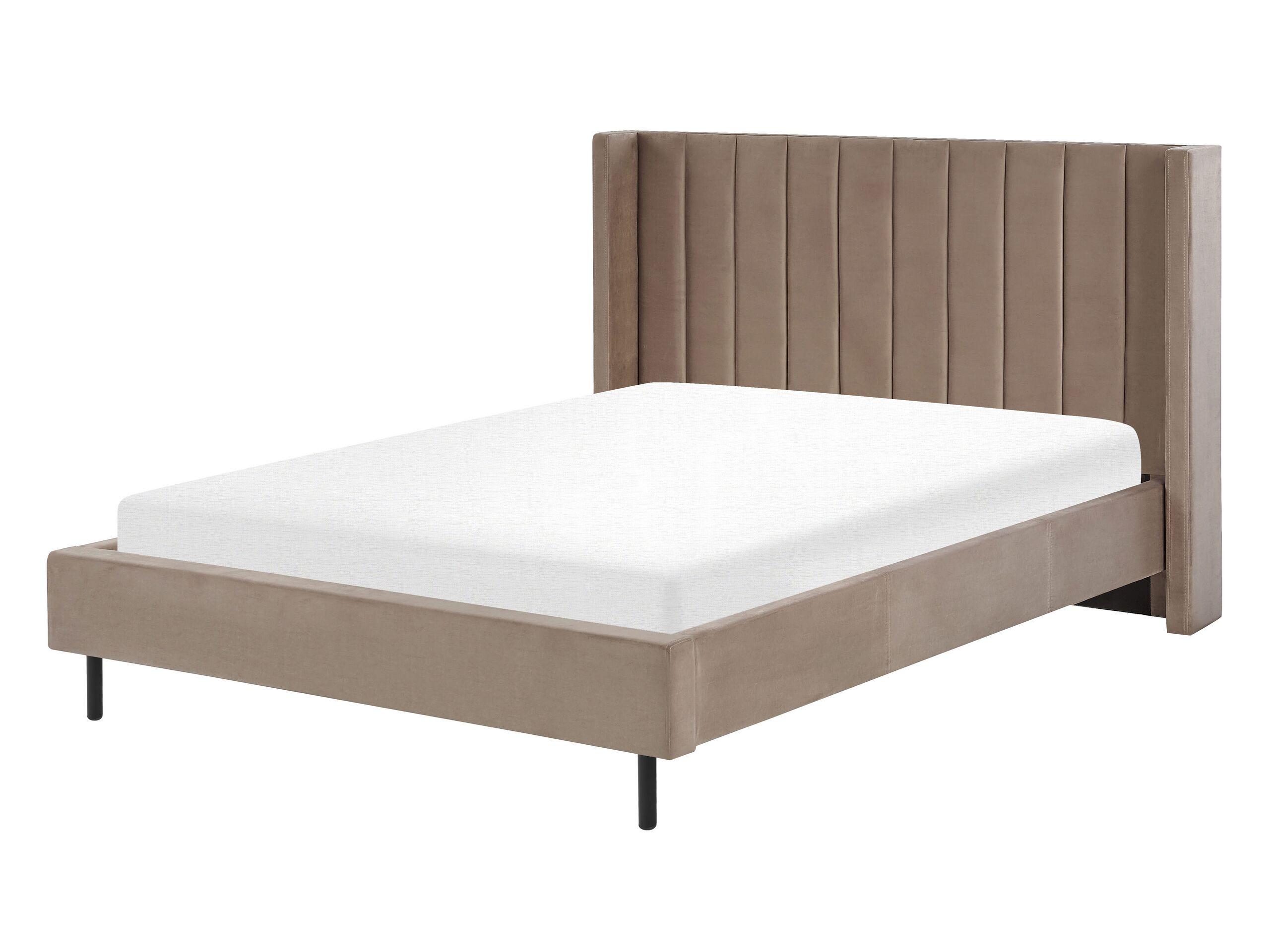 Beliani Bett mit Lattenrost aus Samtstoff Modern VILLETTE  