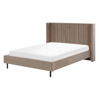 Beliani Bett mit Lattenrost aus Samtstoff Modern VILLETTE  