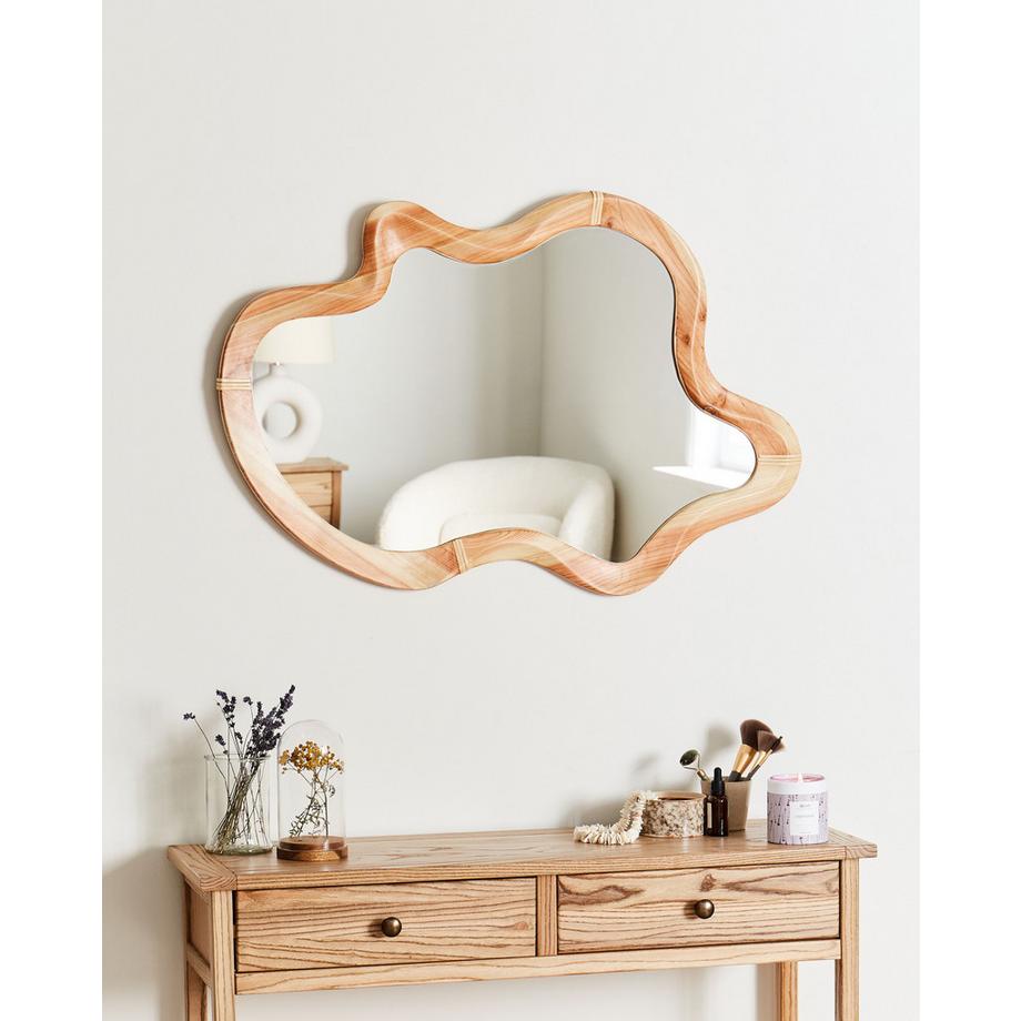 Beliani Miroir en Bois de sapin Rétro DREVANT  