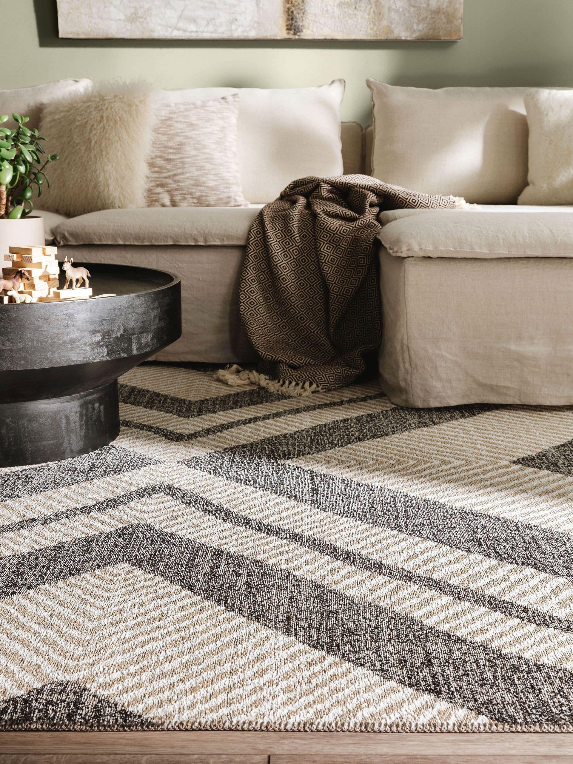 Benuta Tapis tissé à plat Elena Beige/Marron  