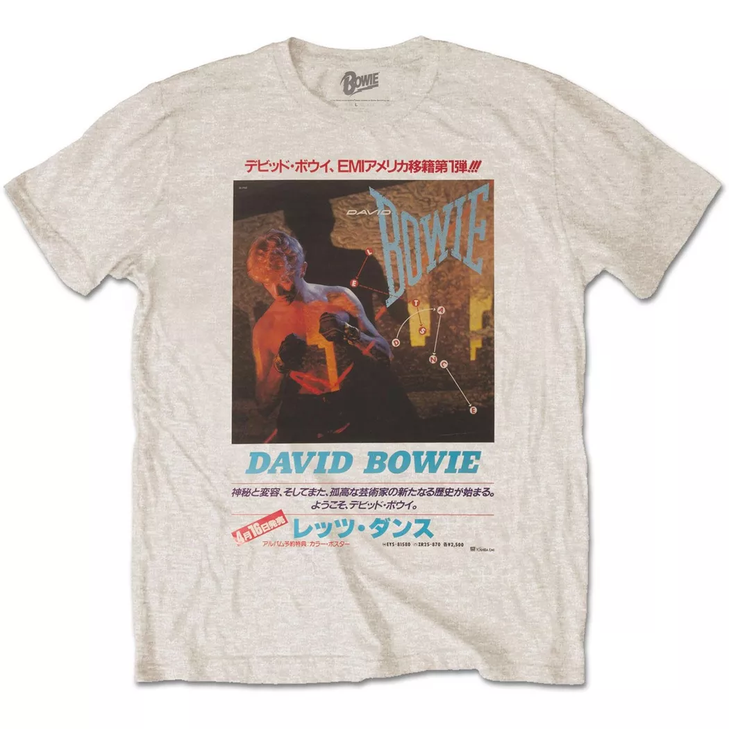 David Bowie - TShirt, für Damen, Sand, Größe M