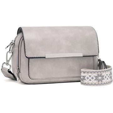Handy Umhängetasche, Vegan Leder Crossbody Bag Umhängetasche mit verstellbarem abnehmbarem breitem Riemen