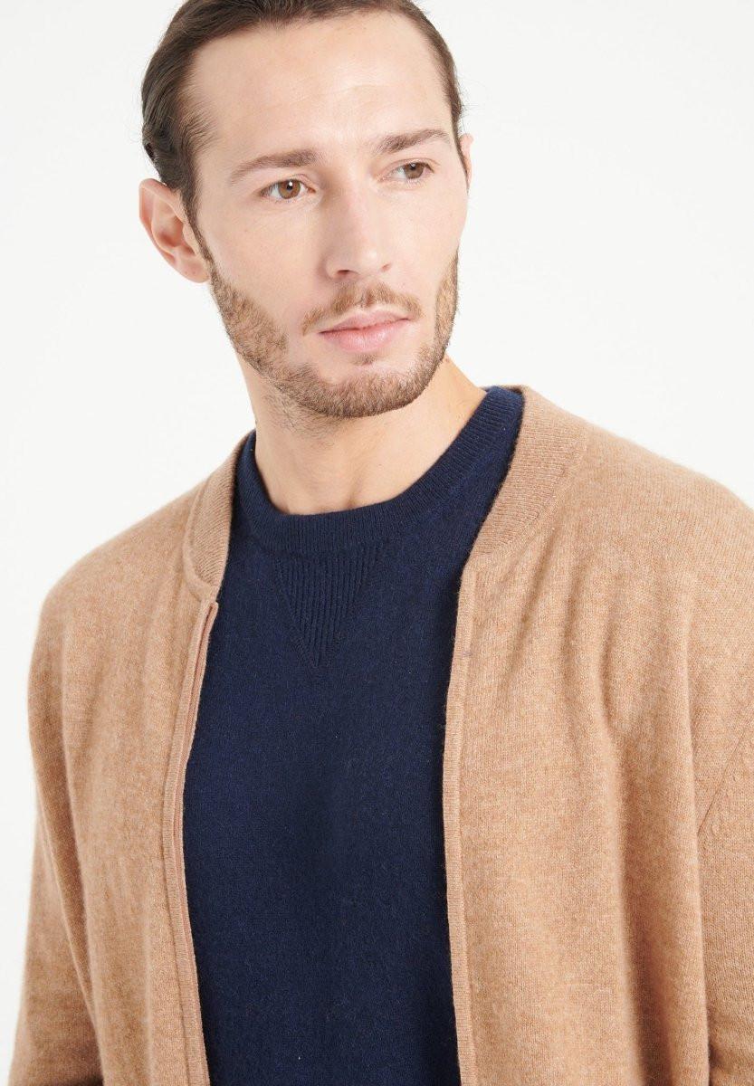 Studio Cashmere8  LUKE 10 Cardigan con collo a bomber - 100% cashmere 