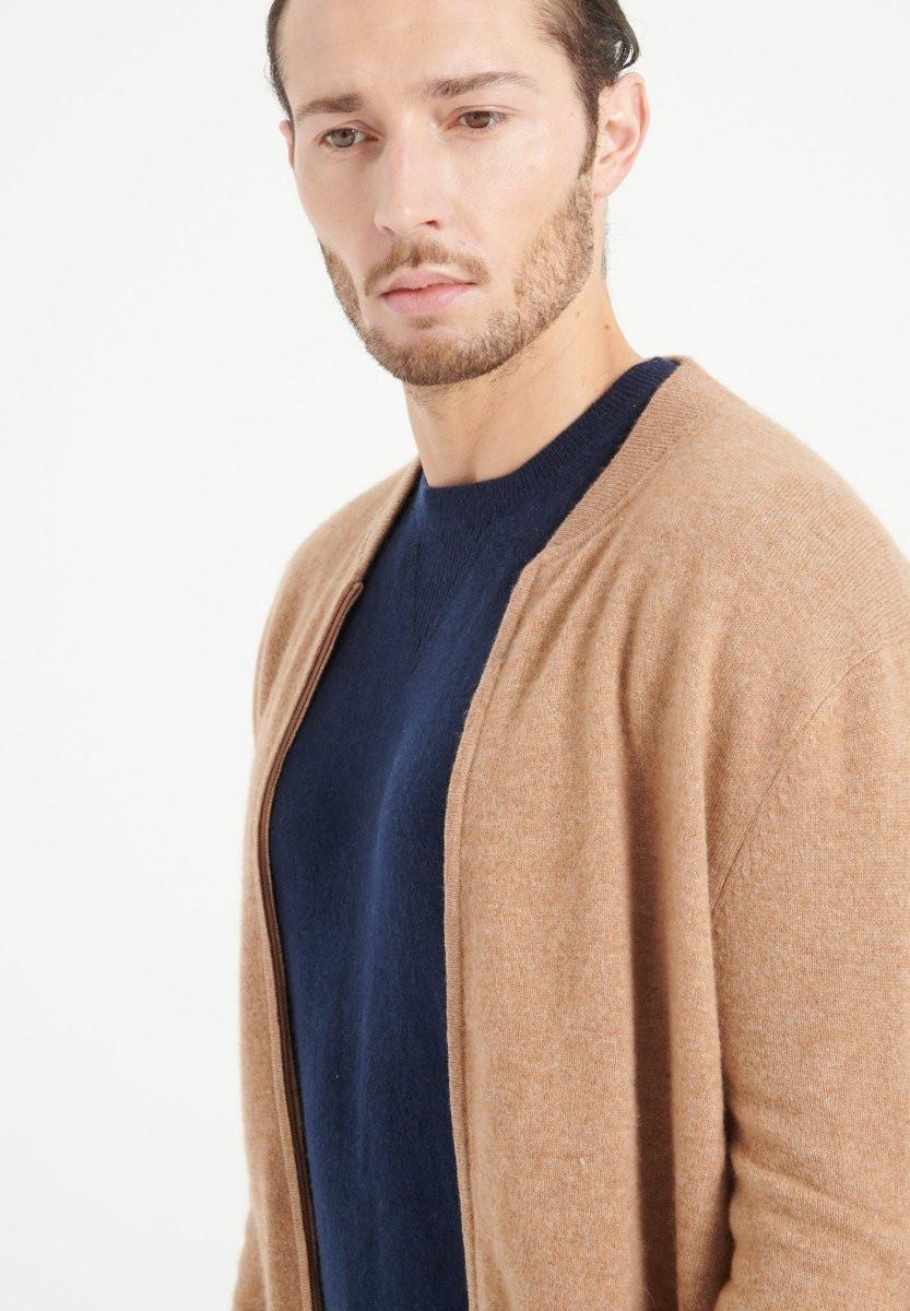 Studio Cashmere8  LUKE 10 Cardigan col bomber - 100% cachemire 