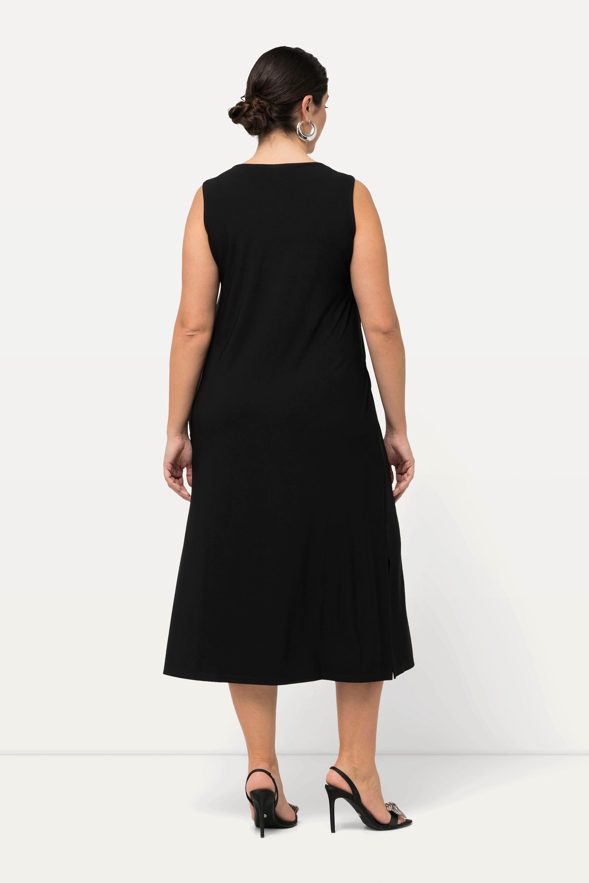 Ulla Popken  Jersey-Kleid, A-Linie, Carree-Ausschnitt, ärmellos 