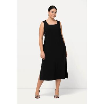 Robe en jersey sans manches. Décolleté carré. Ligne A