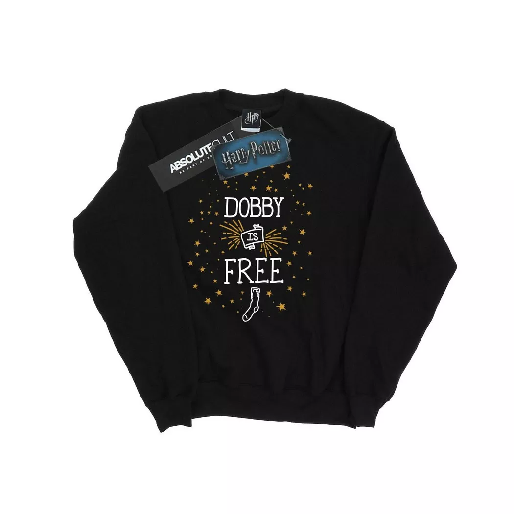 HARRY-POTTER - Dobby Is Free Sweatshirt, 152-158, Schwarz