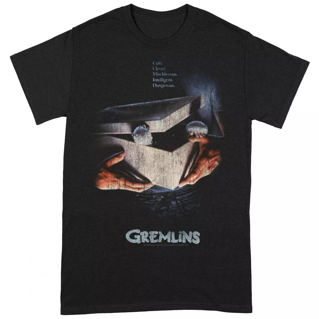 Gremlins - T-Shirt, für Damen, Schwarz, Größe L