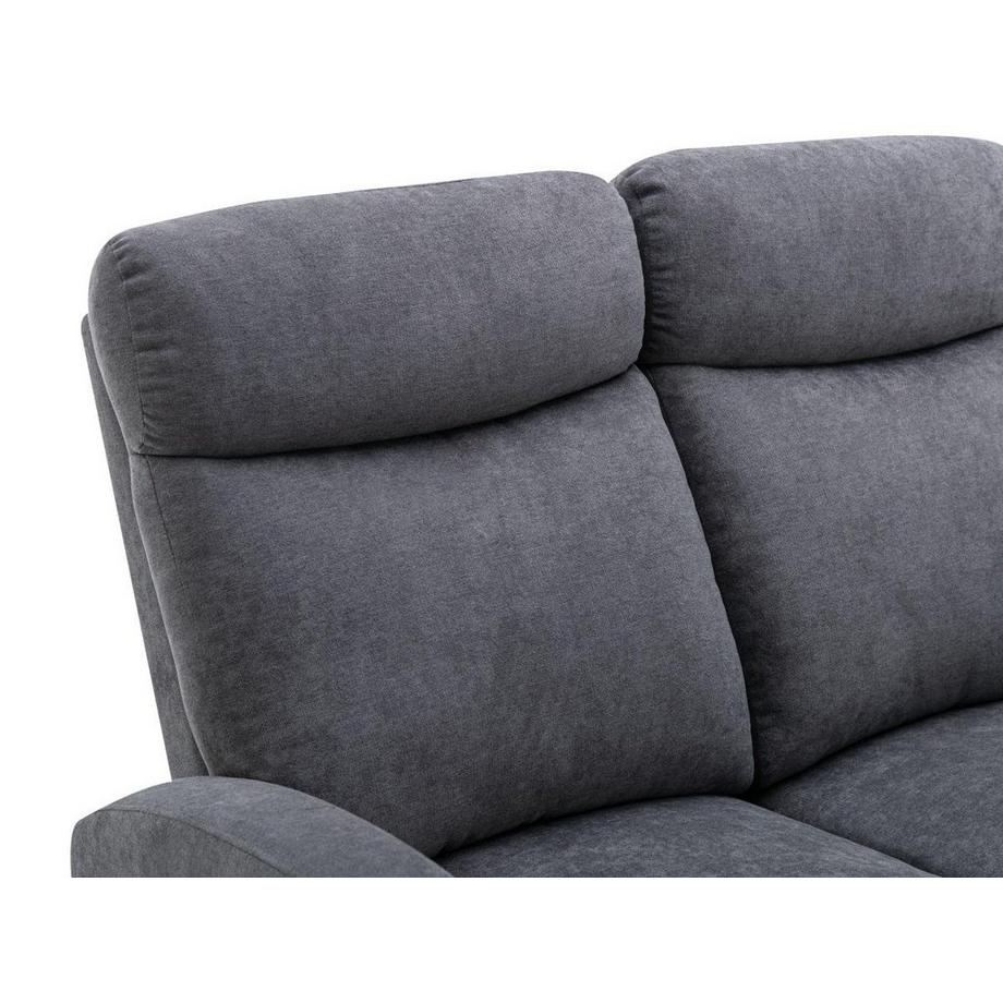 Vente-unique Relaxsofa 2-Sitzer - Stoff - Grau - EVELYN  