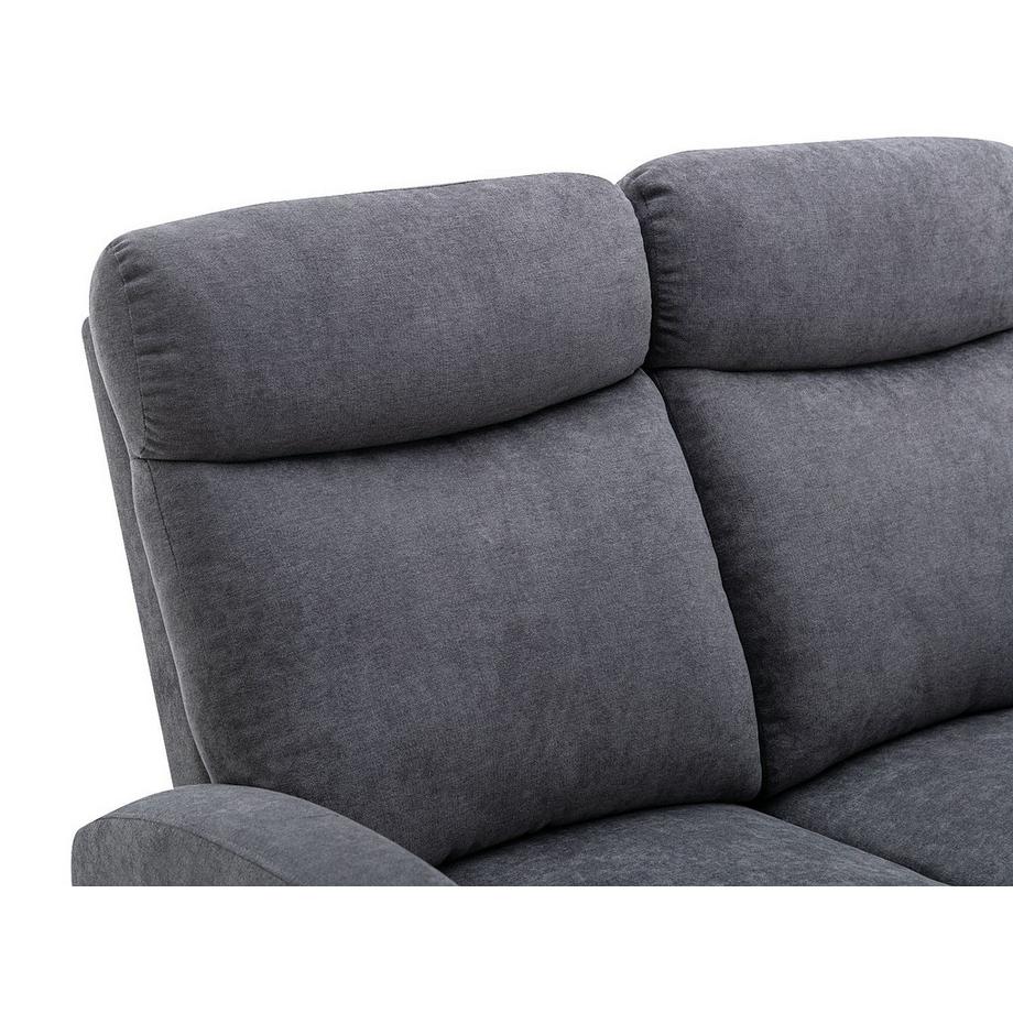 Vente-unique Relaxsofa 2-Sitzer - Stoff - Grau - EVELYN  