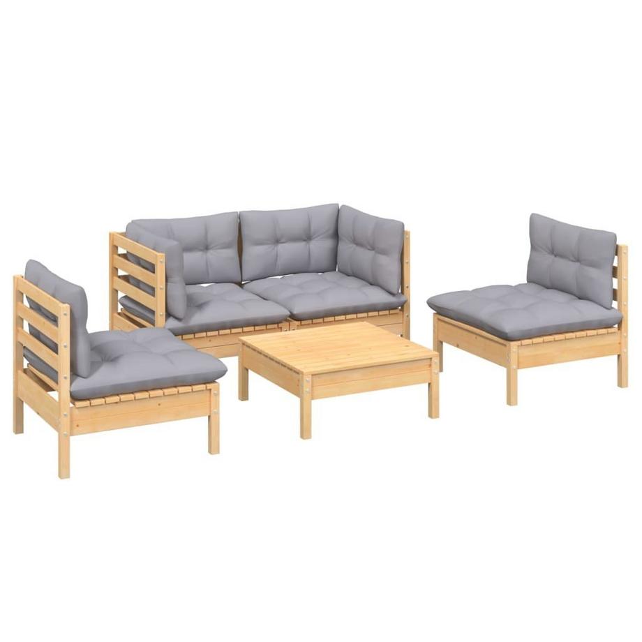 VidaXL set salotto da giardino Legno di pino  