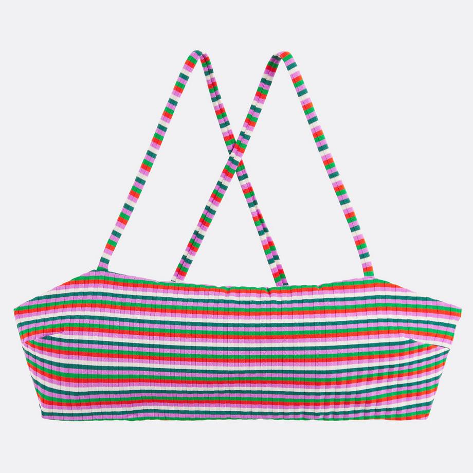 La Redoute Collections Gestreiftes BH-Top aus flach gerippter Maschenware  