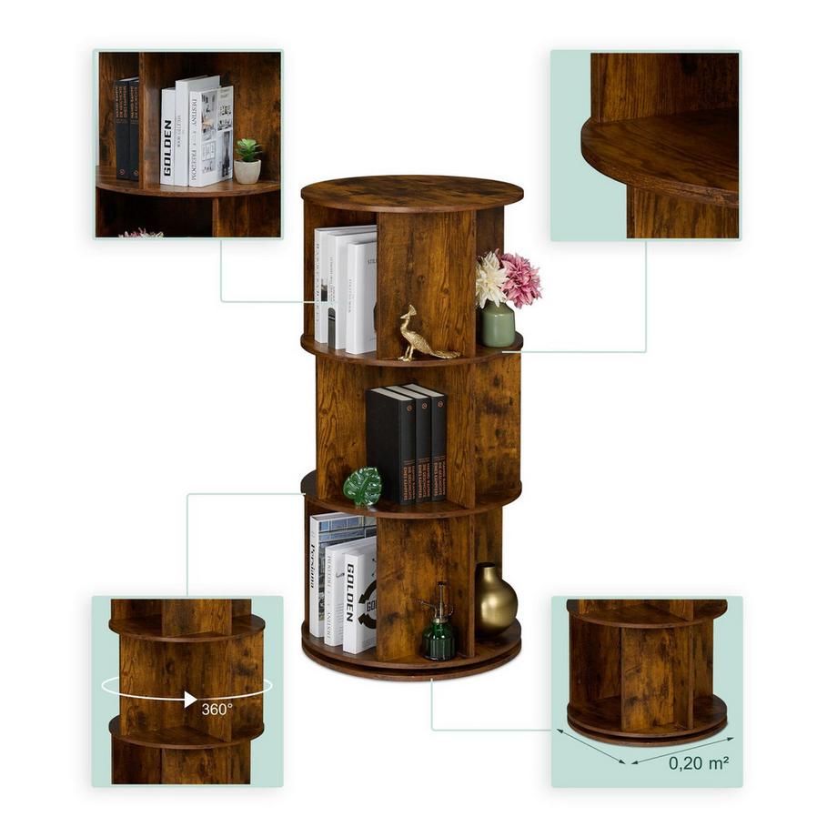 Northix Rotierender Bücherturm  