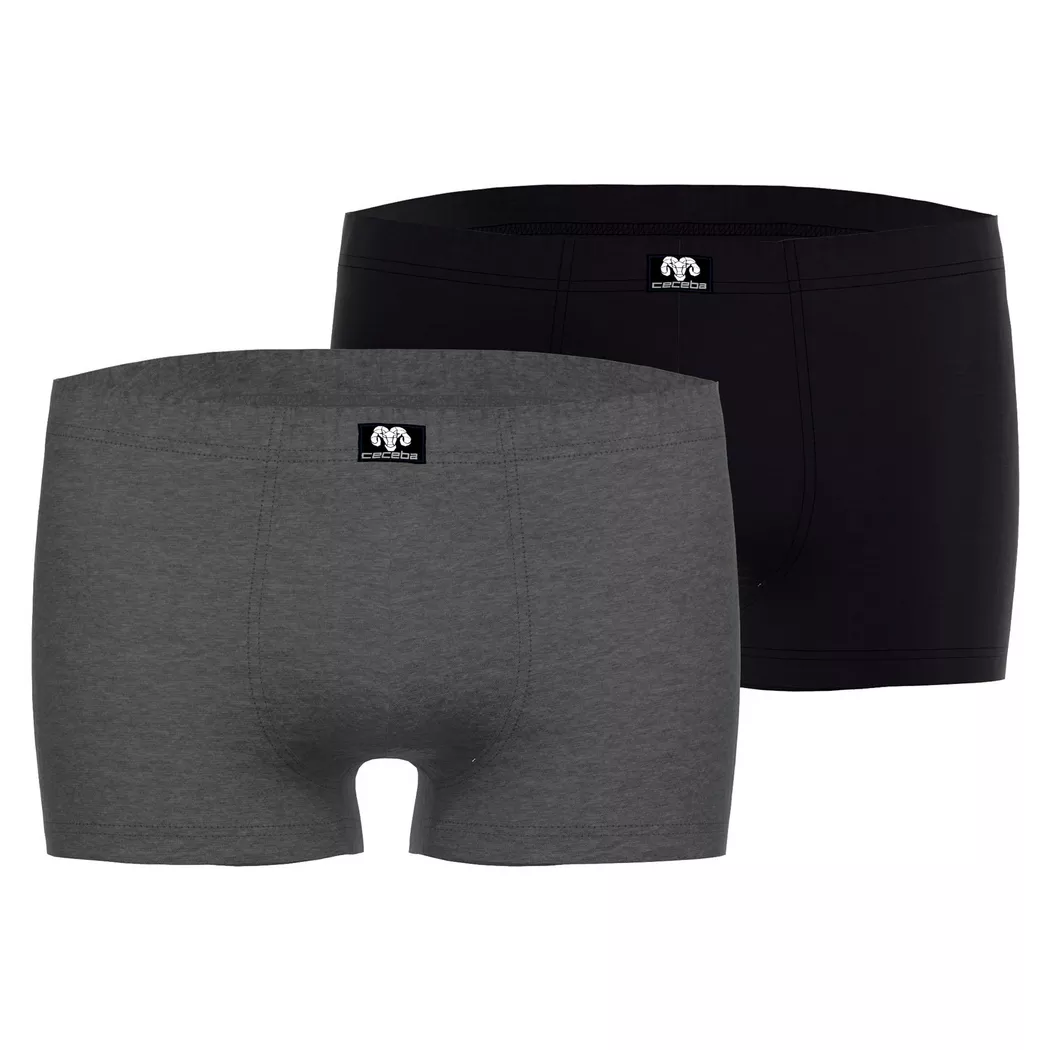 Ceceba - Boxershort  2er Pack Figurbetont, für Herren, Platin grau, Größe 6XL