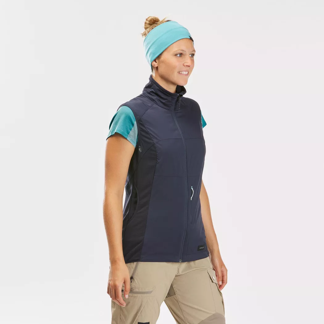 FORCLAZ - Softshell-Jacke - TREK500 WIND, für Damen, Mitternachtsblau, Größe XL
