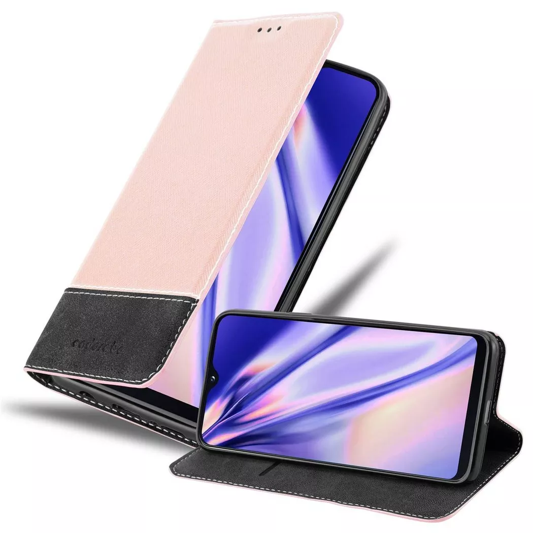 Cadorabo - Hülle für Samsung Galaxy A10e  A20e Magnetverschluss, Standfunktion, Goldrosa