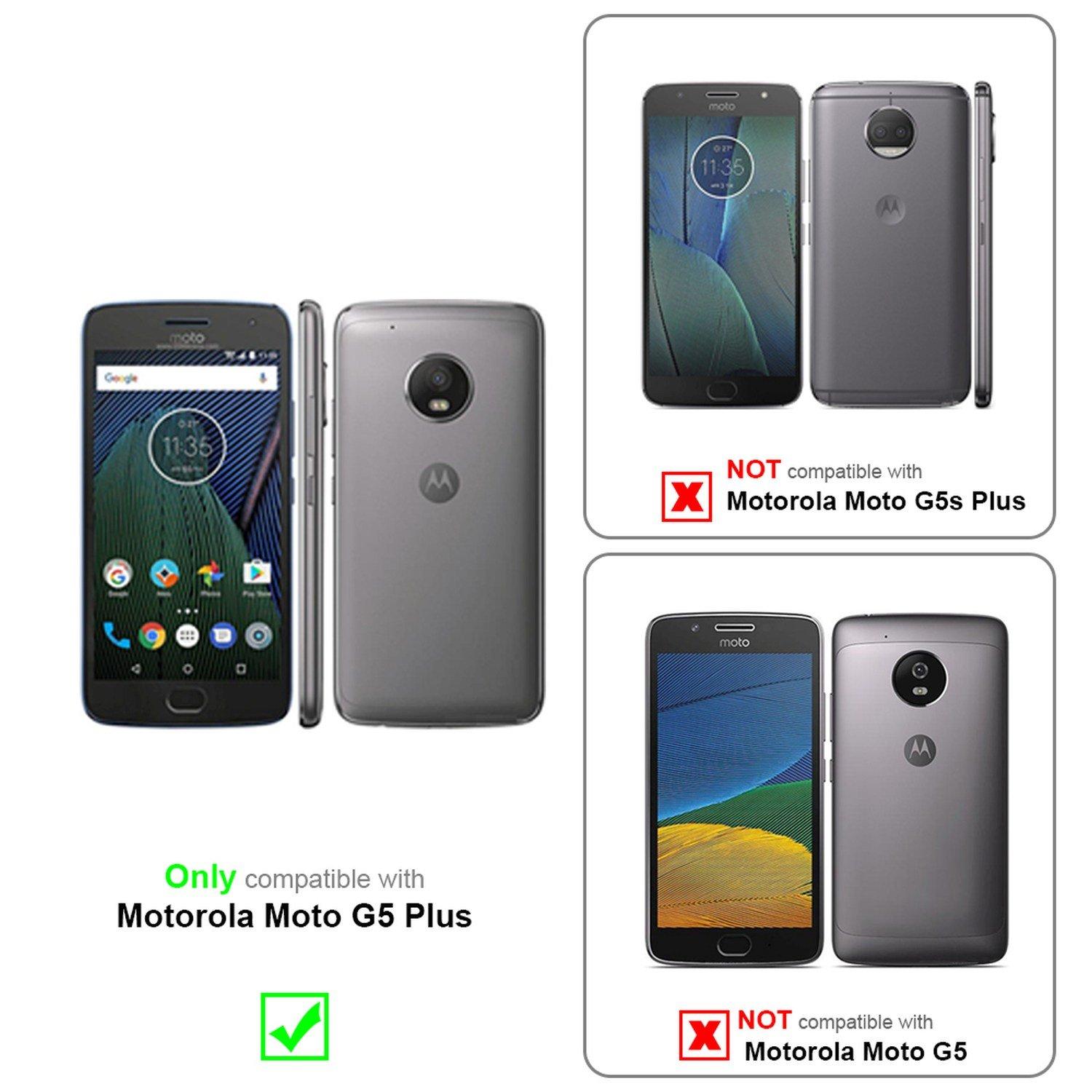 Cadorabo  Housse compatible avec Motorola MOTO G5 PLUS - Coque de protection avec fermeture magnétique, fonction de support et compartiment pour carte 