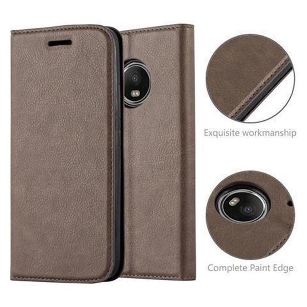 Cadorabo  Housse compatible avec Motorola MOTO G5 PLUS - Coque de protection avec fermeture magnétique, fonction de support et compartiment pour carte 