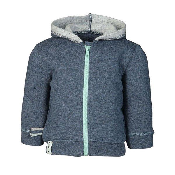 Image of Kapuzen-sweatjacke Aus Bio-baumwolle Unisex Indigo 0-3M