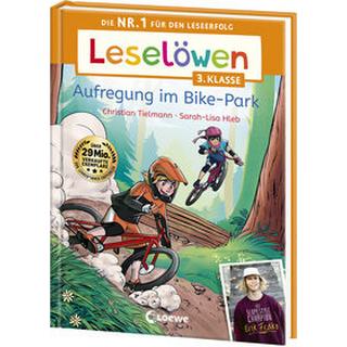 Leselöwen 3. Klasse - Aufregung im Bike-Park Tielmann, Christian; Loewe Erstlesebücher (Hrsg.); Hleb, Sarah-Lisa (Illustrationen) Gebundene Ausgabe 