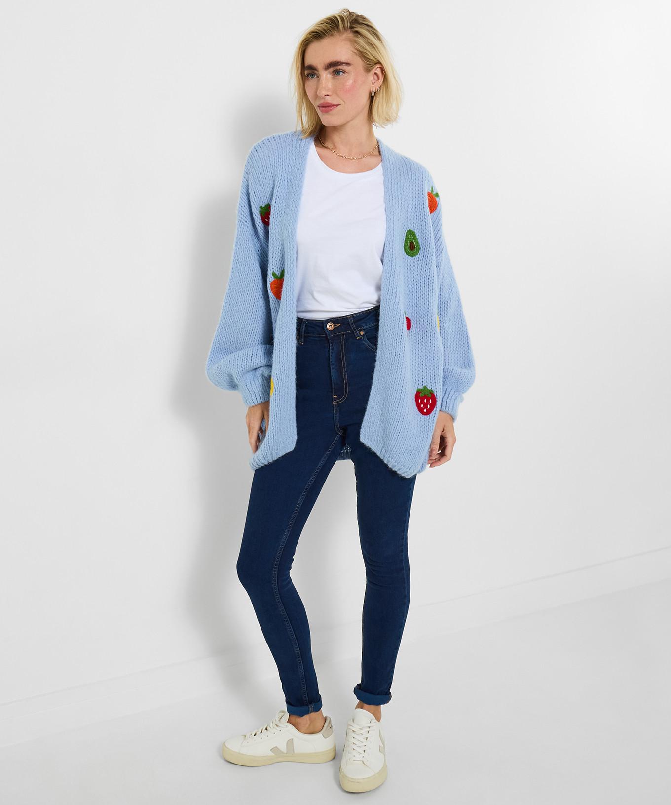 Joe Browns Cardigan oversize motivo frutta  