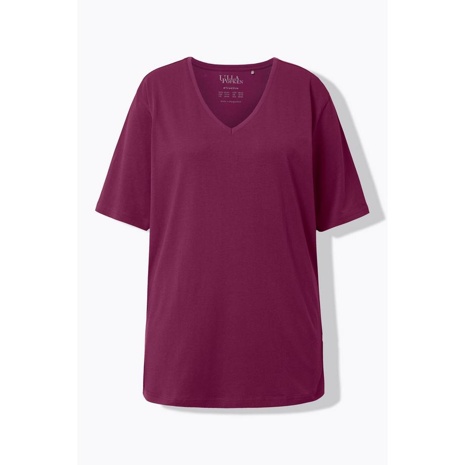 Ulla Popken T-shirt col V manches courtes coupe Relaxed Fit  