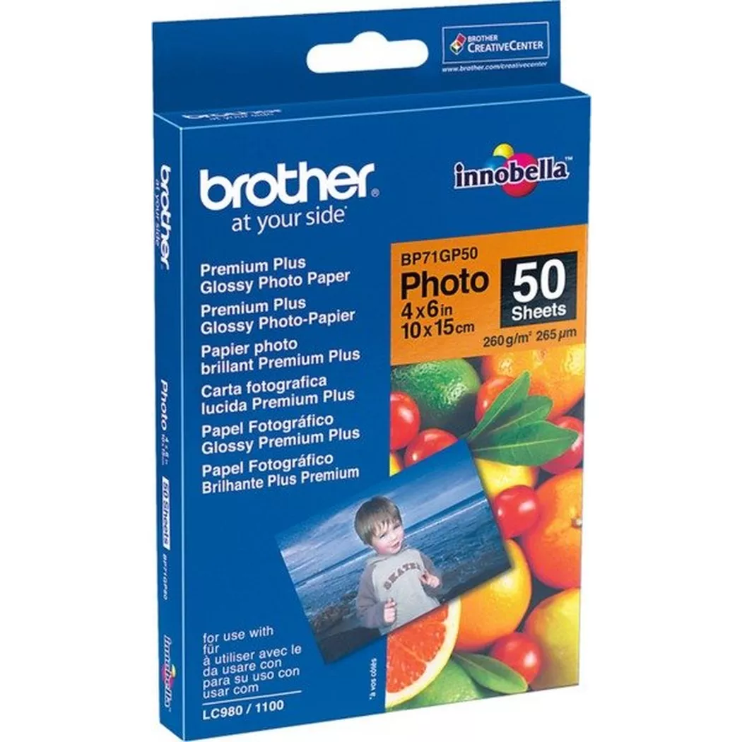 Brother -  Photo Paper glossy 260g A6 BP71-GP50 MFC-6490CW 50 Blatt, 1 Stück