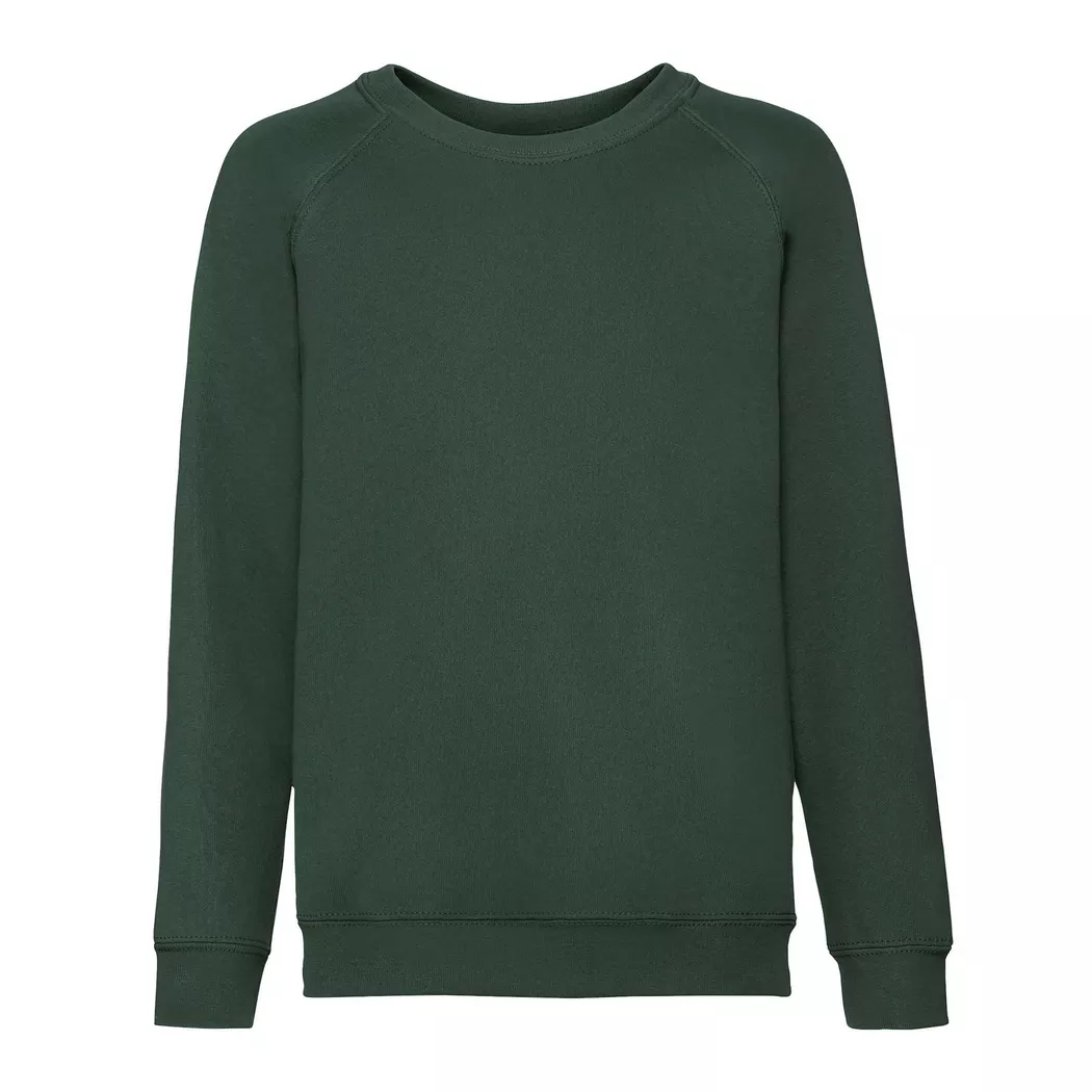 Fruit of the Loom - Classic Sweatshirt Raglanärmel, 104, Grün