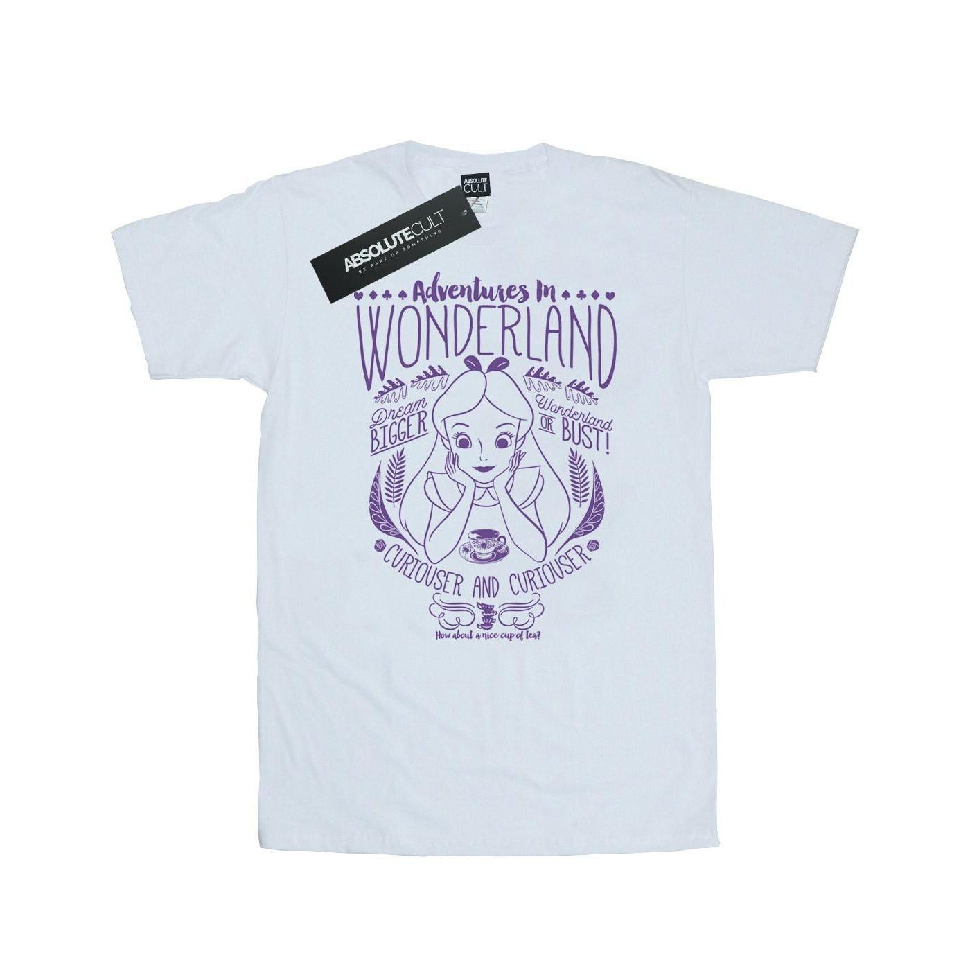 Image of Alice In Wonderland Adventures In Wonderland Tshirt Herren Weiss S