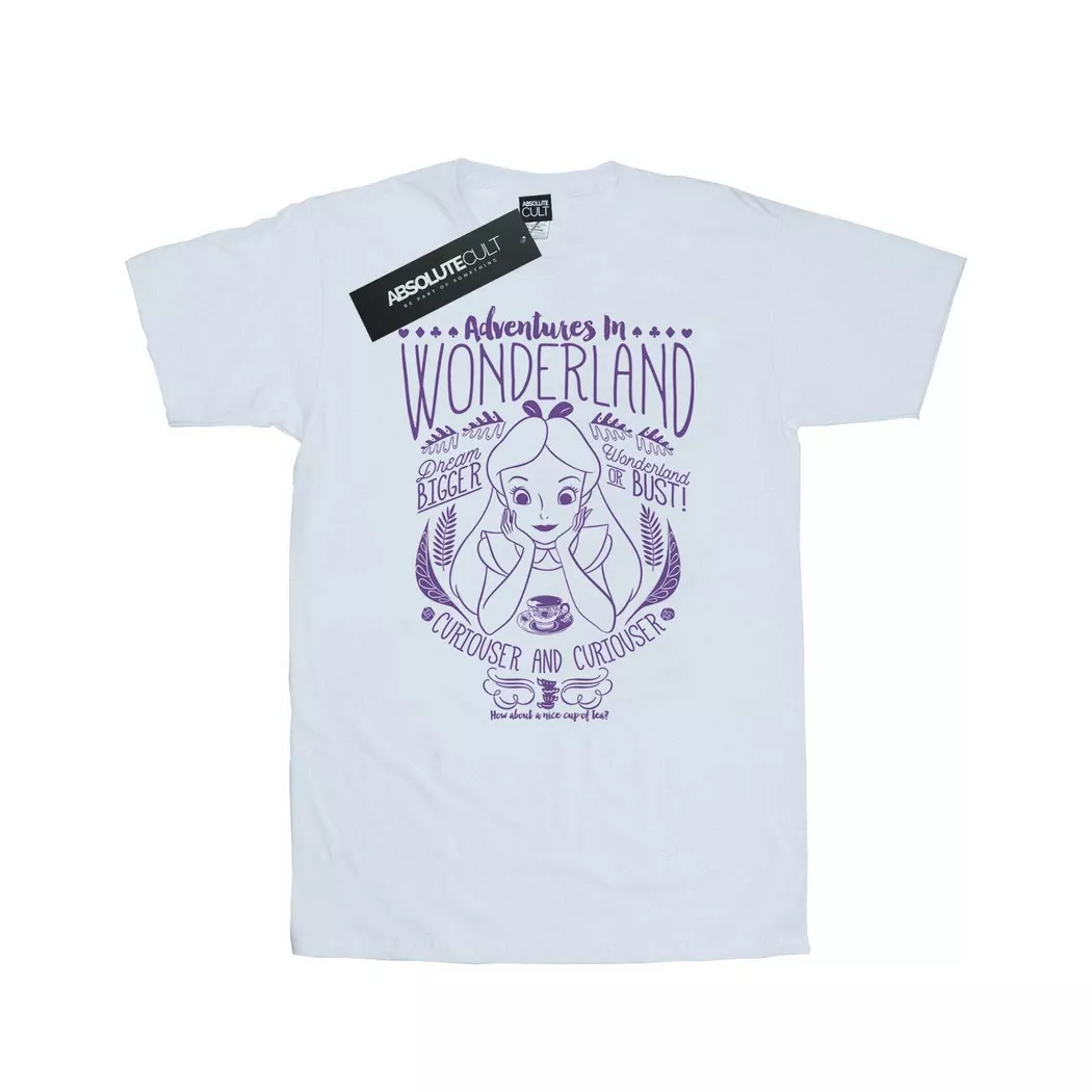 Disney - Alice In Wonderland Adventures In Wonderland TShirt, für Herren, Weiss, Größe S