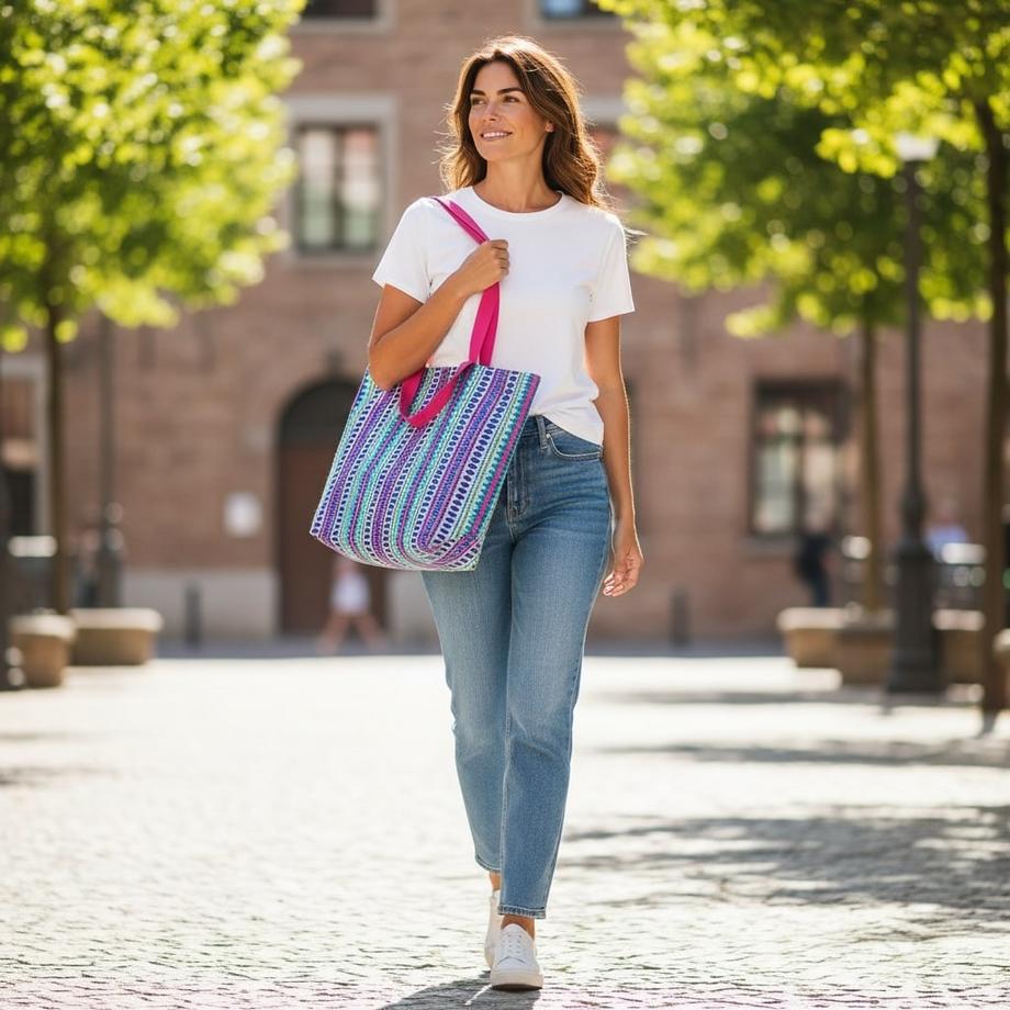 LUCKY & LOVE Sumerischer gewobener Shopper  