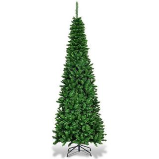 B2X Arbre de noël en PVC de haute qualité, 225cm, aiguilles en forme de crayon, vert  