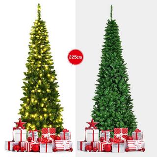 B2X Arbre de noël en PVC de haute qualité, 225cm, aiguilles en forme de crayon, vert  