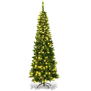 B2X Arbre de noël en PVC de haute qualité, 225cm, aiguilles en forme de crayon, vert  
