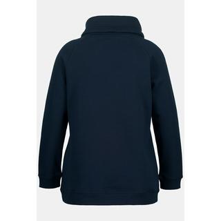 Ulla Popken  Sweatshirt, weiter Stehkragen, Taschen, Raglan-Langarm 