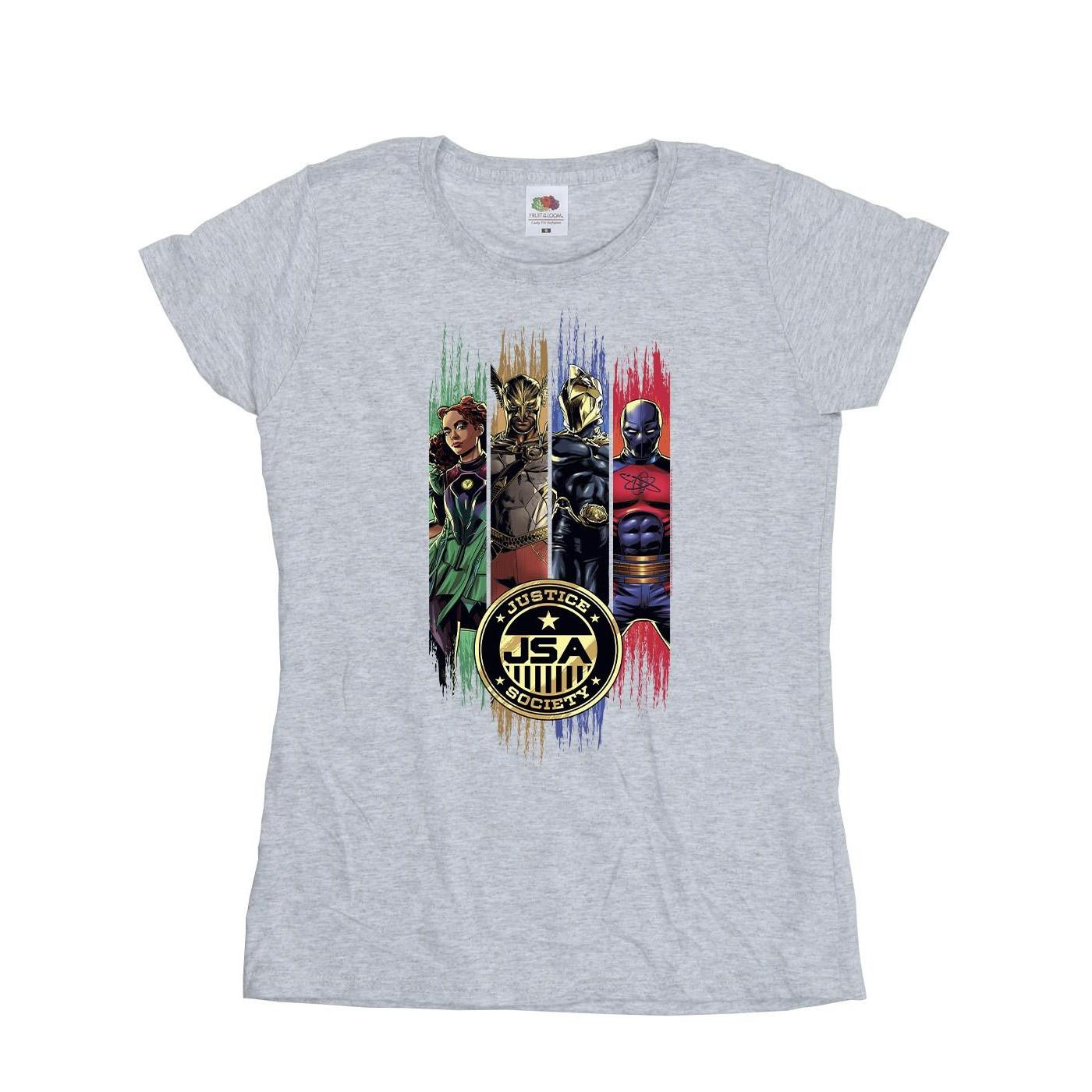 Image of Black Adam Jsa Gold Badge Tshirt Damen Grau S