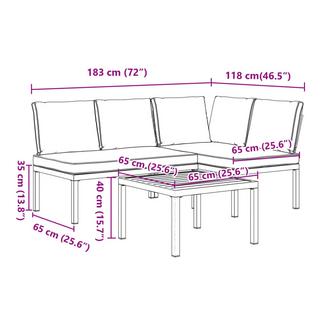 VidaXL set divano da giardino Alluminio  