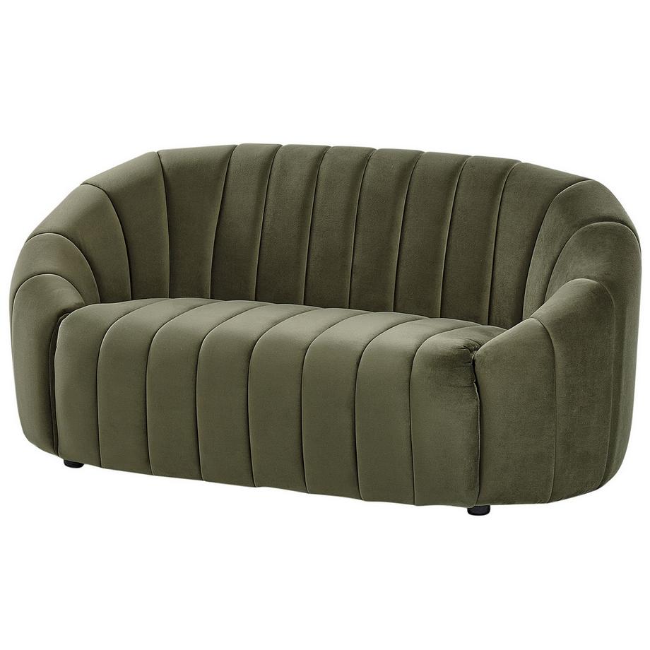 Beliani 2 Sitzer Sofa aus Samtstoff Retro MALUNG  