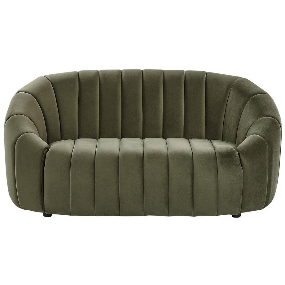 2 Sitzer Sofa aus Samtstoff Retro MALUNG
