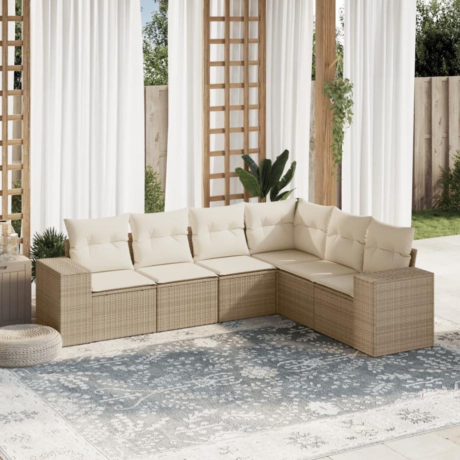 VidaXL set divano da giardino Polirattan  