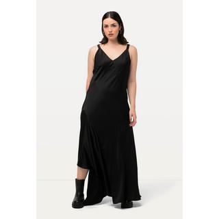 Ulla Popken Robe Maxi Satin A-Ligne Col V Sans Manches  