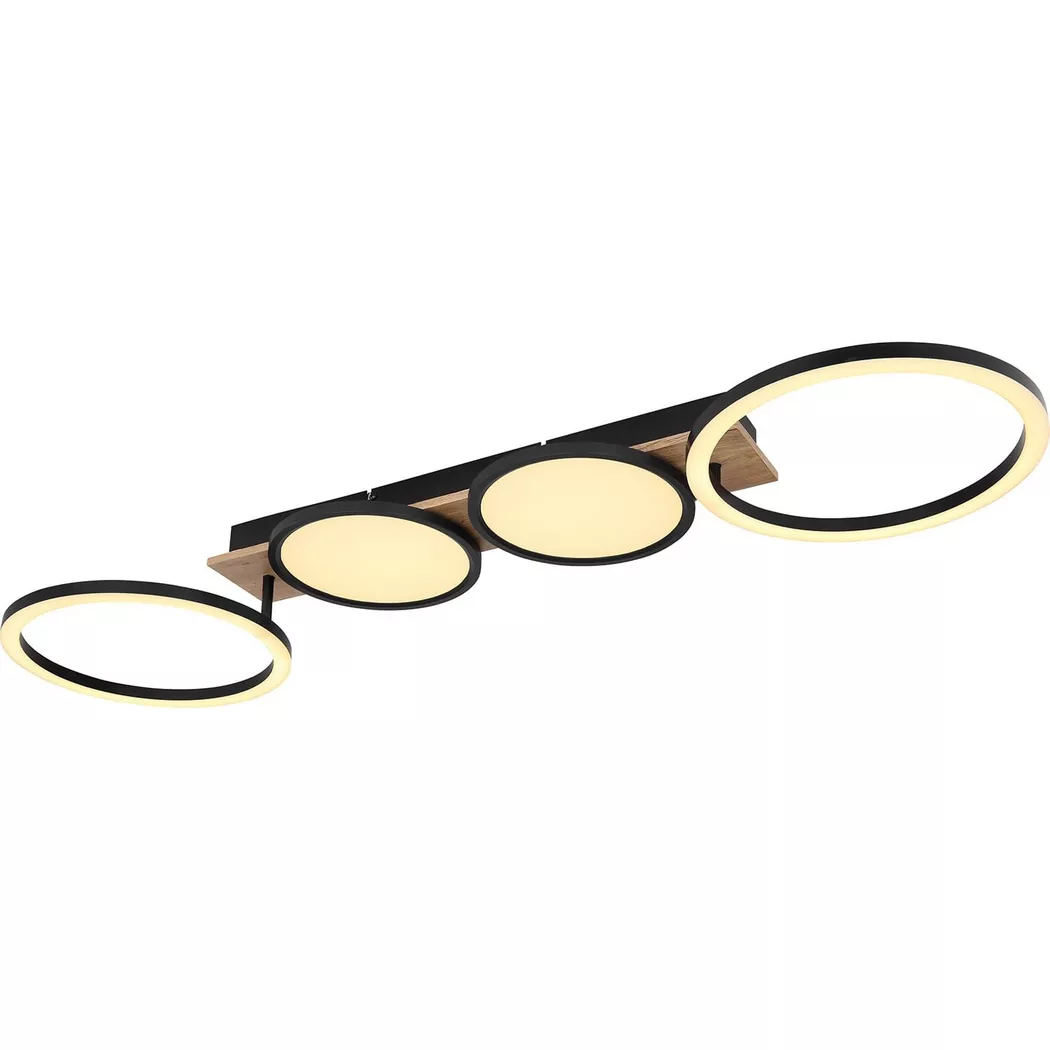 mutoni – Deckenleuchte Bossy Metall holzoptik LED, One Size, Multicolor