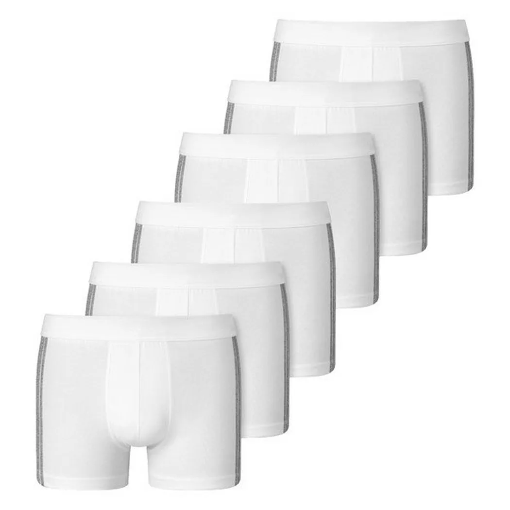 Schiesser - 6er Pack - 95/5 Stretch - Organic Cotton - Shorts / Pants, per uomo, Blanco, Größe XL