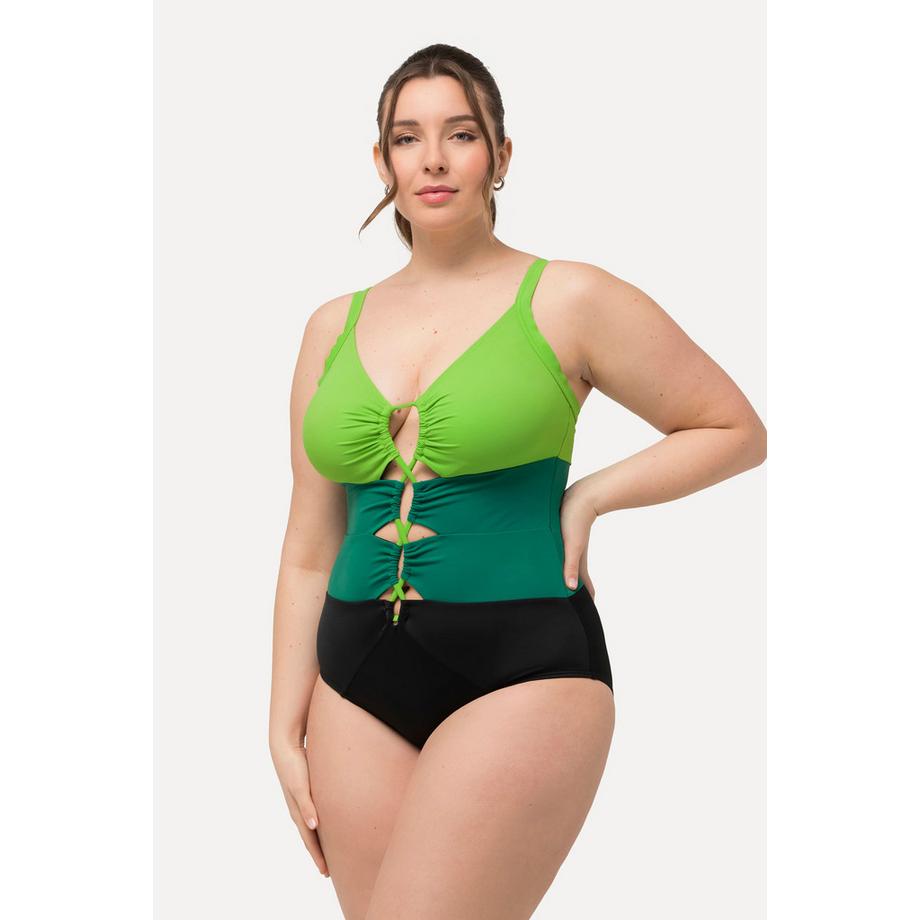 Ulla Popken Badeanzug Softcups Aussparungen Recycelt  