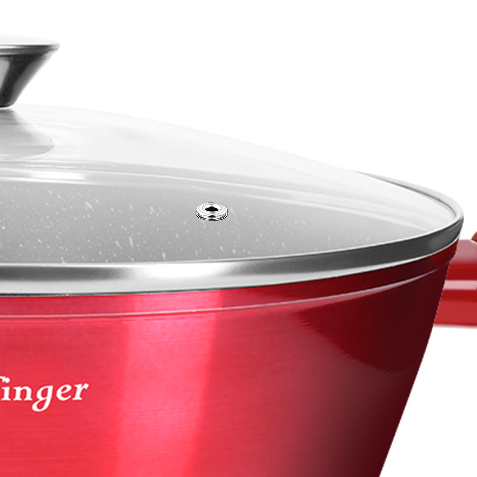 Cheffinger Set cucina 10 pentole rivestimento marmo  