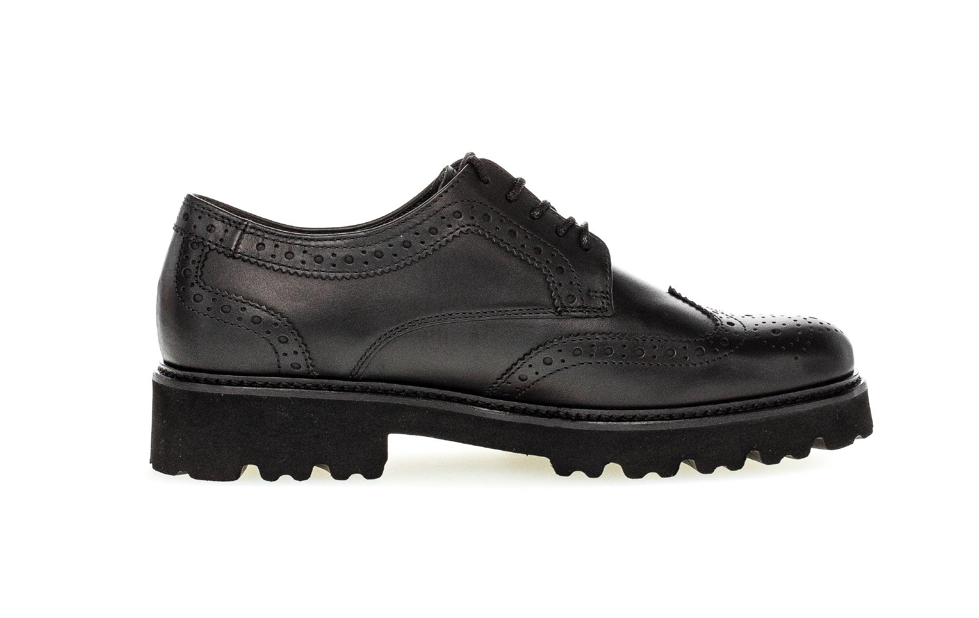 Image of - Leder Schnürschuh Unisex Schwarz 41