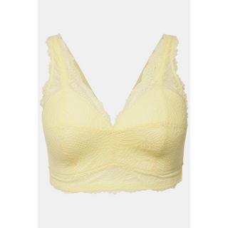 Ulla Popken  Bralette senza ferretto con coppe morbide, pizzo e coppa B-F 